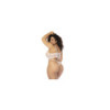 2 en 1 Nuisette et ensemble 2 pièces grande taille en dentelle et résille transparente 